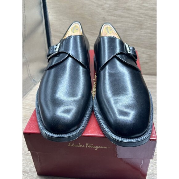 Salvatore Ferragamo Nero Calf 10.5 D Giro with box main image 8